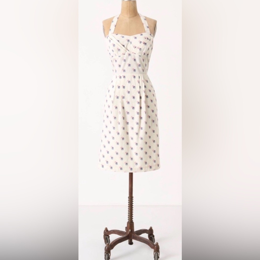 Anthropologie Girls From Savoy Sincerely Paris halter dress size 4